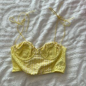 Urban Outfitters tie tank. Yellow checkered size - medium